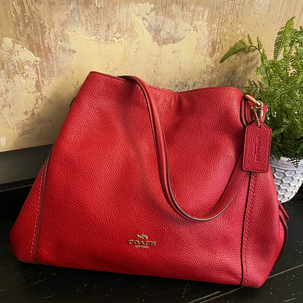 Coach, Red Leather, Hobo Purse
